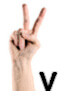 hand sign v